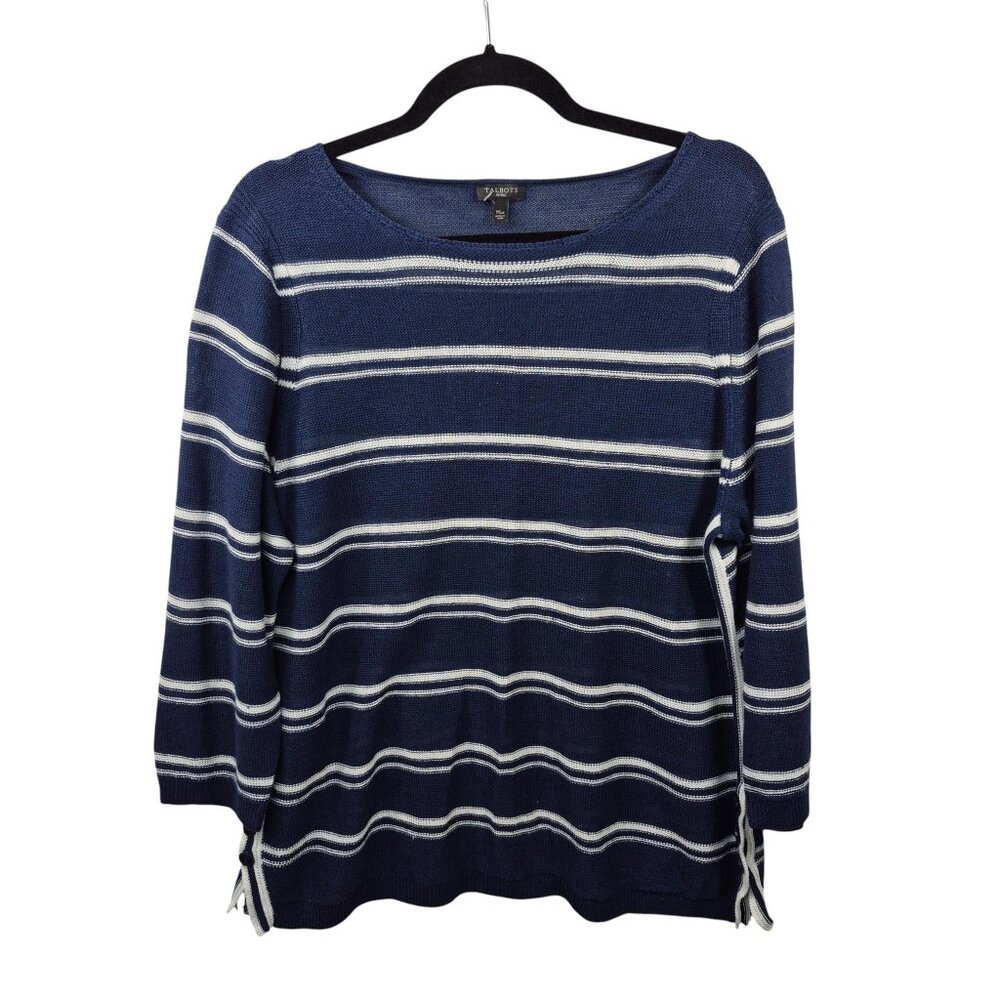 Talbots Sweater Womens XLarge Petite Linen Pullover Lightweight Casual Capsule